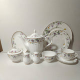fine bone china tea set breakfast set microwave  oven dishwasher flower design