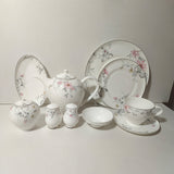 tea set elegant floral tableware overglazed color craft daily family life light luxry dining setting