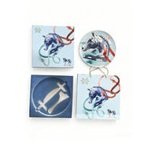 Italy Design Gold Handle Hot Sale 2026 Horse Design fine bone display plate gift box