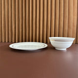 light luxury style bone china tableware crafted from high whiteness geometric dot dinner plates morden elegant gold rim