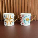 Italy Design Gold Handle Hot Sale 2026 Horse Design fine bone mug set gift box
