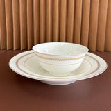 light luxury style bone china tableware crafted from high whiteness geometric dot dinner plates morden elegant gold rim
