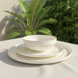 classic shape customized design with logo fine bone porcelain dinner ware set