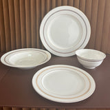 light luxury style bone china tableware crafted from high whiteness geometric dot dinner plates morden elegant gold rim