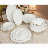 classic shape customized design with logo fine bone porcelain dinner ware set