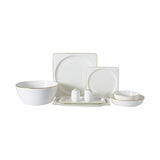 new shape gold rim dinner ware set bone china plate bowl turkish style