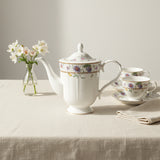fine bone china tea set breakfast set microwave  oven dishwasher flower design