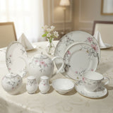 tea set elegant floral tableware overglazed color craft daily family life light luxry dining setting