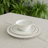light luxury style bone china tableware crafted from high whiteness geometric dot dinner plates morden elegant gold rim