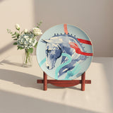 Italy Design Gold Handle Hot Sale 2026 Horse Design fine bone display plate gift box