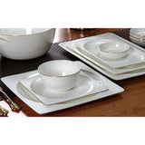 new shape gold rim dinner ware set bone china plate bowl turkish style