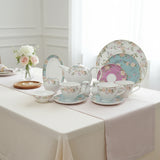 colorful multiple morden  design tea set nordic style customized with logo delicate small flower