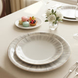 color and gold line bone china dinner ware set plate bowl customized with logo