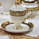 embossed gold 20 people luxurious designs， noble and elegant souptureen tea pot cup and saucer dinner ware set fine bone china